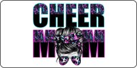 Cheer Mom On White Photo License Plate