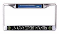 U.S. Army Expert Infantry Chrome License Plate Frame