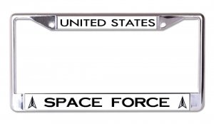 United States Space Force Chrome License Plate Frame