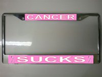 Cancer Sucks Photo License Plate Frame