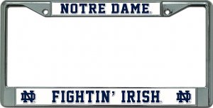 Notre Dame Fightin Irish Chrome License Plate Frame
