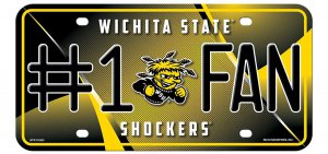 Wichita State Shockers #1 Fan Metal License Plate
