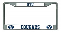 BYU Cougars Chrome License Plate Frame