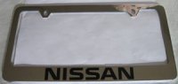 Nissan Solid Brass License Plate Frame