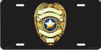 Police Officer Badge Metal License Plate