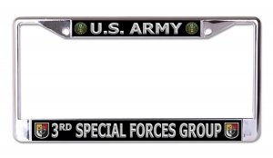U.S. Army 3rd Special Forces Group Chrome License Plate Frame