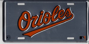 Baltimore Orioles Anodized License Plate