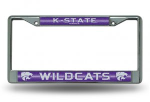 Kansas State Wildcats Glitter Chrome License Plate Frame