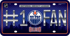 Edmonton Oilers #1 Fan Metal License Plate