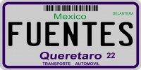 Mexico Queretaro Photo License Plate