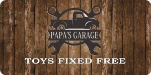 Papas Garage Papas Tools Papas Rules #2 Photo License Plate