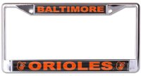 Baltimore Orioles Laser Chrome License Plate Frame