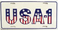 USA-1 License Plate
