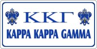 Kappa Kappa Gamma Photo License Plate