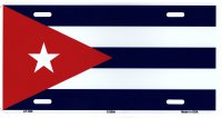 Cuba Flag Metal License Plate