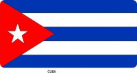 Cuban Flag Photo License Plate