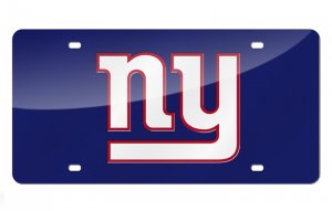 New York Giants Blue Laser License Plate