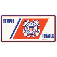 U.S. Coast Guard Logo Semper Paratus License Plate