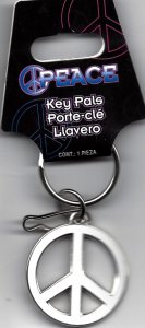 Peace Sign Metal Keychain