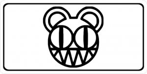 Radiohead Logo Photo License Plate
