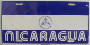 Nicaragua Flag License Plate