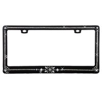 Princess Diamond Black License Plate Frame