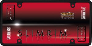 Slimrim Black 4 hole License Plate Frame