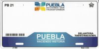 Puebla Mexico Look A Like Metal License Plate