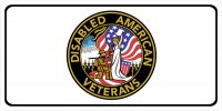 Disabled American Veterans Logo Photo License Plate