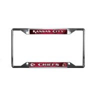 Kansas City Chiefs EZ View Chrome License Plate Frame