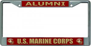 U.S. Marine Corps Alumni Chrome License Plate Frame