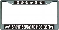 Saint Bernard Mobile Chrome License Plate Frame
