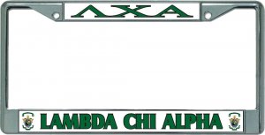 Lambda Chi Alpha Chrome License Plate Frame