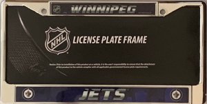 Winnipeg Jets Chrome License Plate Frame