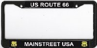 Route 66 Mainstreet USA Photo License Plate Frame
