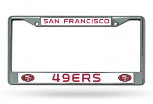 San Francisco 49'ers Chrome License Plate Frame