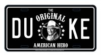 John Wayne Black And White Metal License Plate