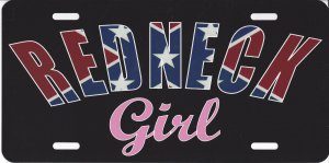 Redneck Girl Photo License Plate