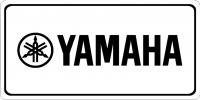 Yamaha With Logo On White Photo License Plate