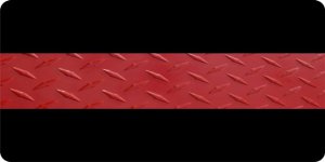 Firefighter Thin Red Line Photo License Plate