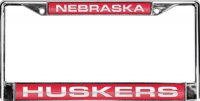 Nebraska Huskers Laser Chrome License Plate Frame