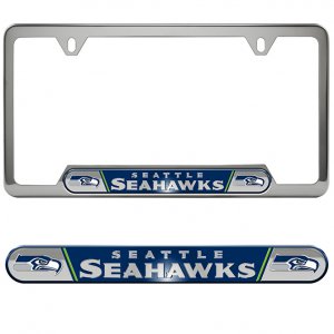 Seattle Seahawks Premium Stainless License Plate Frame