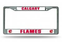 Calgary Flames Chrome License Plate Frame