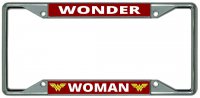 Wonder Woman Every State Chrome License Plate Frame