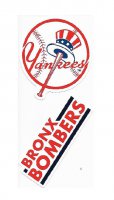 New York Yankees Double Up Die Cut Vinyl Stickers