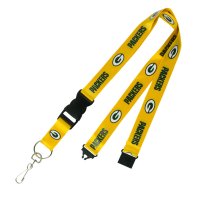 Green Bay Packers Yellow Team Lanyard With Neck Safety Latch