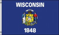 Wisconsin State Polyester Flag