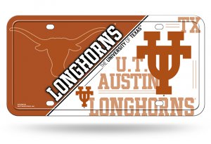 Texas Longhorns Metal License Plate