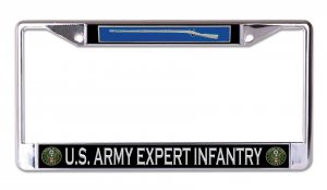 U.S. Army Expert Infantry Chrome License Plate Frame