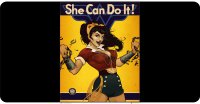 Wonder Woman She Can Do It! Centered Photo License Plate